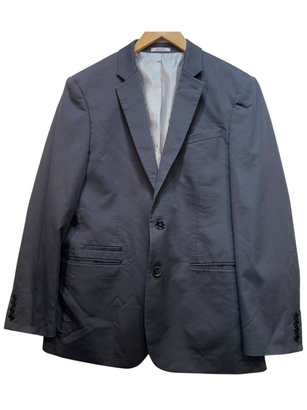 Express Men's Fitted Photographer Sport Blazer Coat Size 40R Gray Long Sleeve